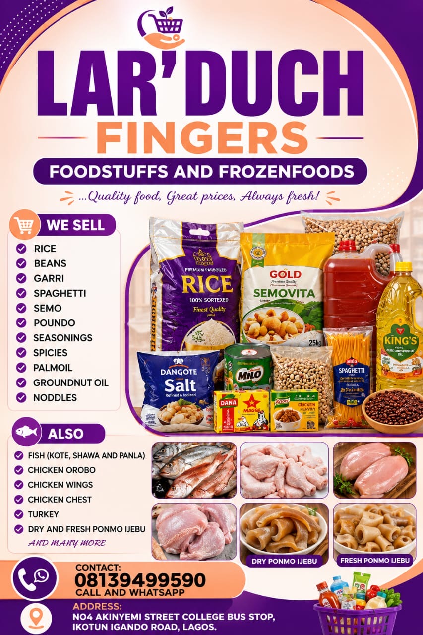 LAR'DUCH FINGERS FOODSTUFFS AND FROZEN FOODS